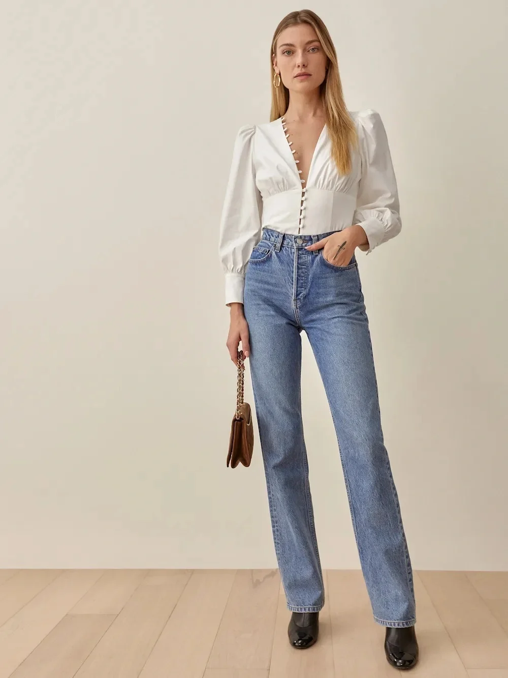 Reformation Art Top in White